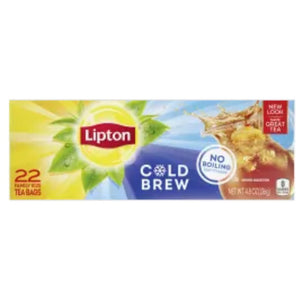 Cold Brew Iced Black Tea Family Size 22 Tea Bags Lipton