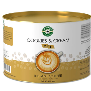 Cookies & Cream Instant Coffee Premix (2 in 1) 250gm The Tea Planet