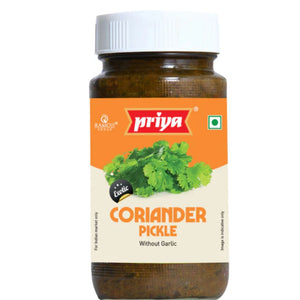 Coriander Pickle Without Garlic 300g Priya