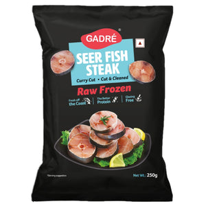 Curry Cut Seer Fish Steak Raw Frozen 250g Gadre