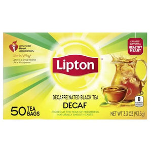 Decaf Organic Herbal Black Tea Bags Lipton