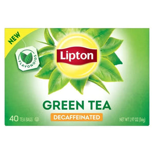 Decaffeinated Green Tea 40 Tea Bags Lipton
