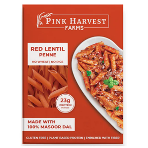 Farms Red Lentil Penne Pasta, 200g Pink Harvest