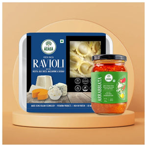 Four Cheese Ravioli & Arrabbiata Sauce Duo 300g Acasa