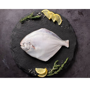 Fresh Silver Pomfret Medium Whole Cleaned Cambay Tiger