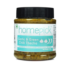 Garlic And Green Chilli Thecha Homepick