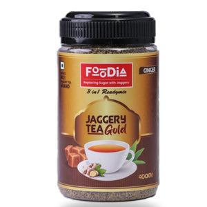 Gold Jaggery Ginger Tea 400gm Jar Foodia
