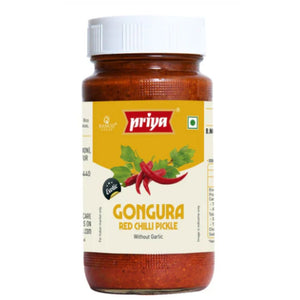 Gongura Red Chilli Pickle Without Garlic 300g Priya