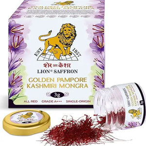 Grade A+++ Kashmiri Mongra Kesar 3g LION BRAND SAFFRON