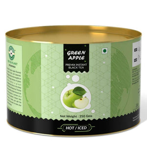 Green Apple Flavored Instant Black Tea 250gm The Tea Planet
