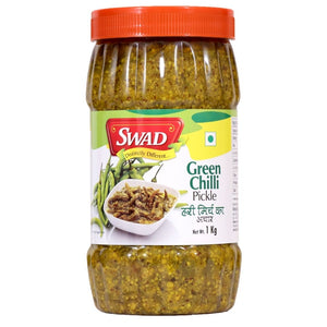 Green Chilli Pickle 1kg Swad