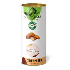 Green Tea, Almond Bits Orthodox Tea - 50 gms The Tea Planet