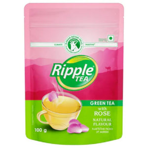 Green Tea with Natural Rose - 100 g Ripple Tea