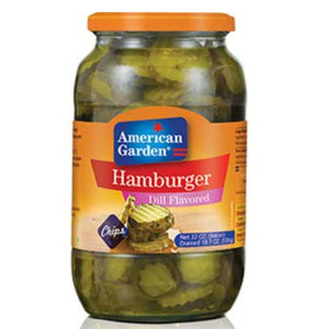 Hamburger Pickles Chips Dill Flavored 907g American Garden