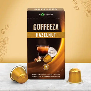 Hazelnut 100% Arabica Flavoured Aluminium Coffee Capsules Coffeeza