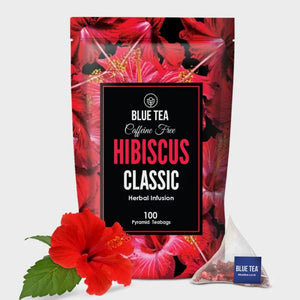 Hibiscus Classic Herbal Infusion - 100 Tea bags Blue Tea