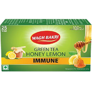 Honey Lemon Green Tea Bags Wagh Bakri