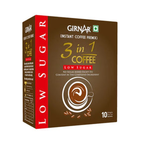 Instant Coffee 3 In 1 (10 Sachets - Low Sugar) Girnar