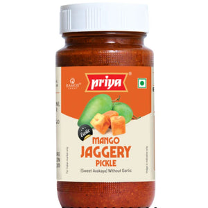 Jaggery Mango Pickle Without Garlic 300g Priya