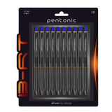 0.7m Ball Point Pen B-RT Blister Pack of 10 Pentonic