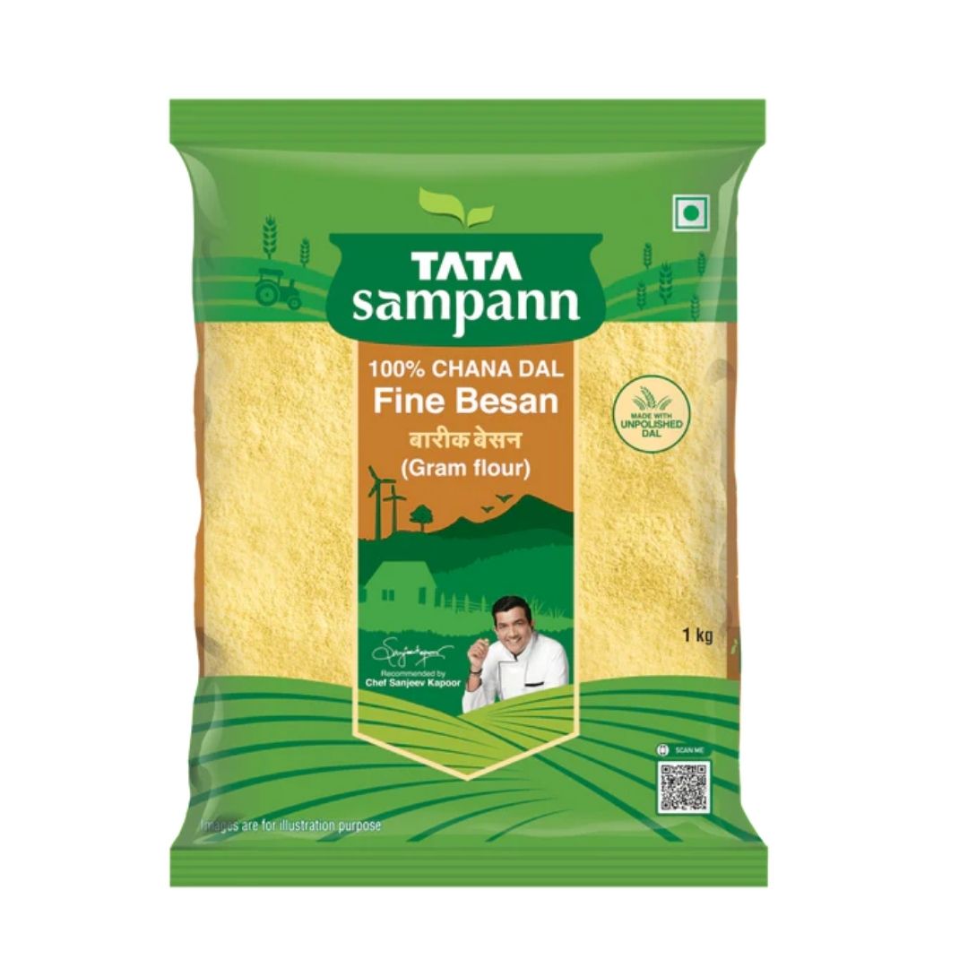 100% Chana Dal Fine Besan 1kg Tata Sampann