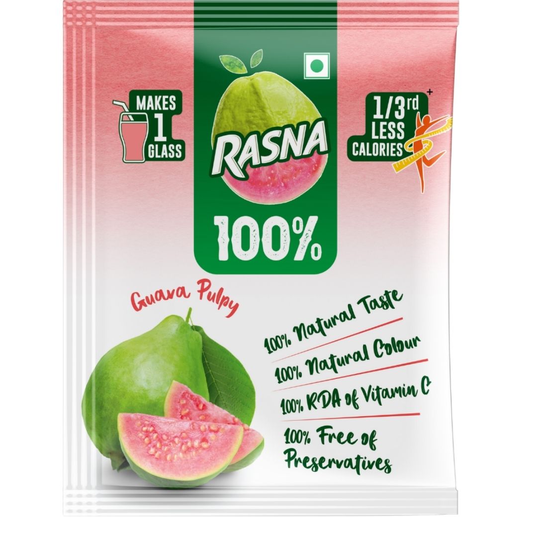 100% Guava Pulpy 15.2g Rasna