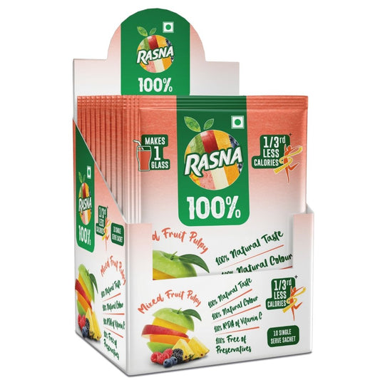 100% Mixed Fruit Pulpy Tenner Pack Rasna