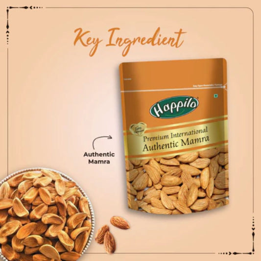 100% Premium Raw Mamra Almonds 250g Happilo