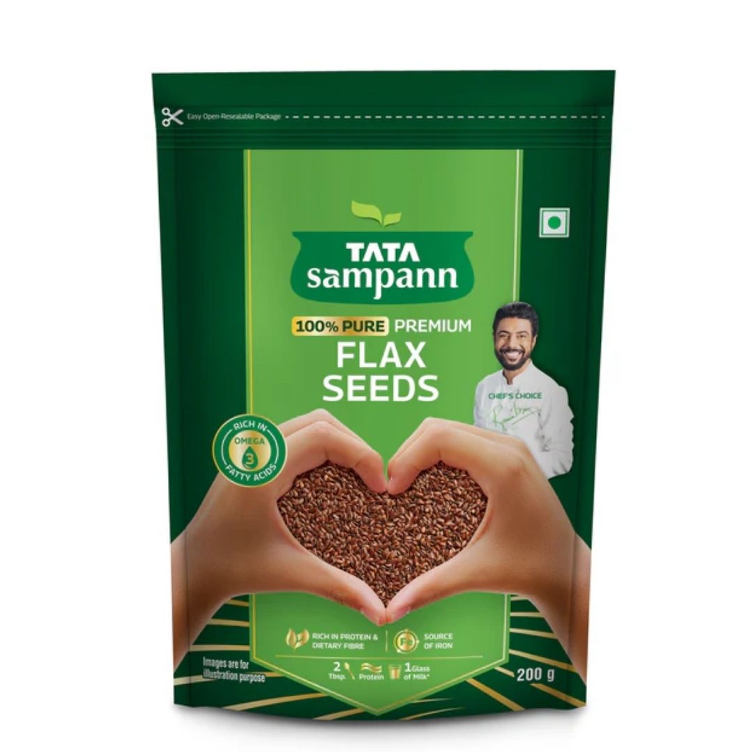 100% Pure Premium Flax Seeds 200gm Tata Sampann