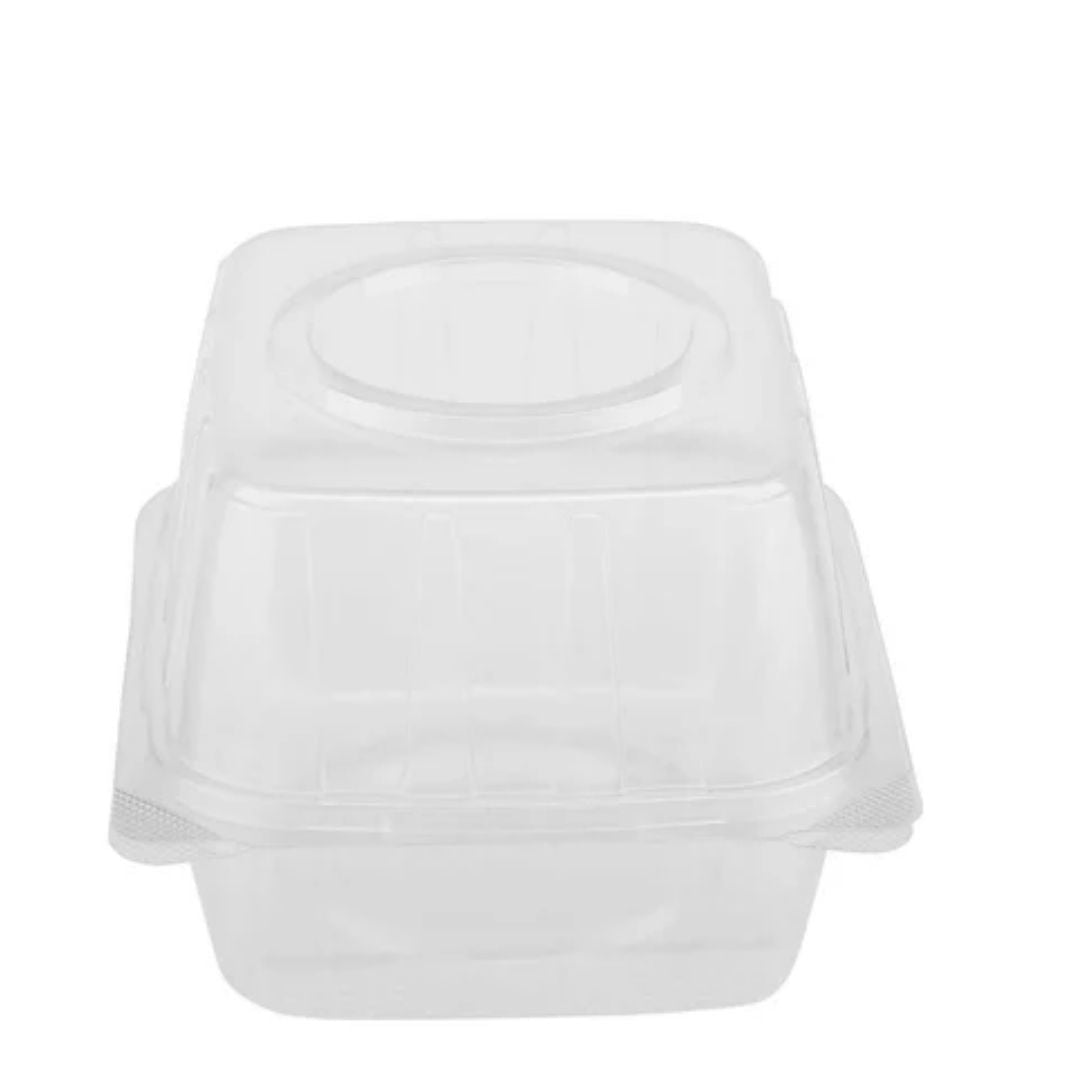 10 Croissant PET Clear Clamshell Container, 20.5 x 15.2 x 13 cm