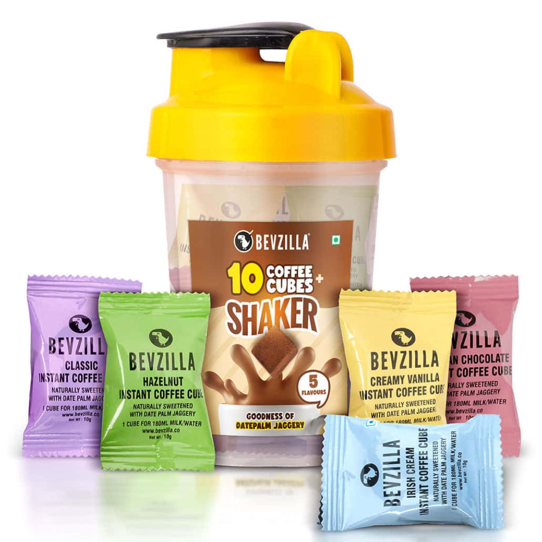 10 Flavoured Coffee Cubes + Shaker  Bevzilla