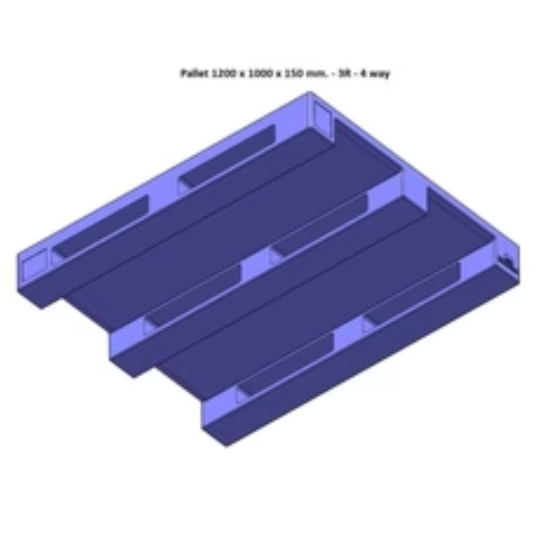 1200X1000X150 MM Roto Pallet For Automation Nilkamal