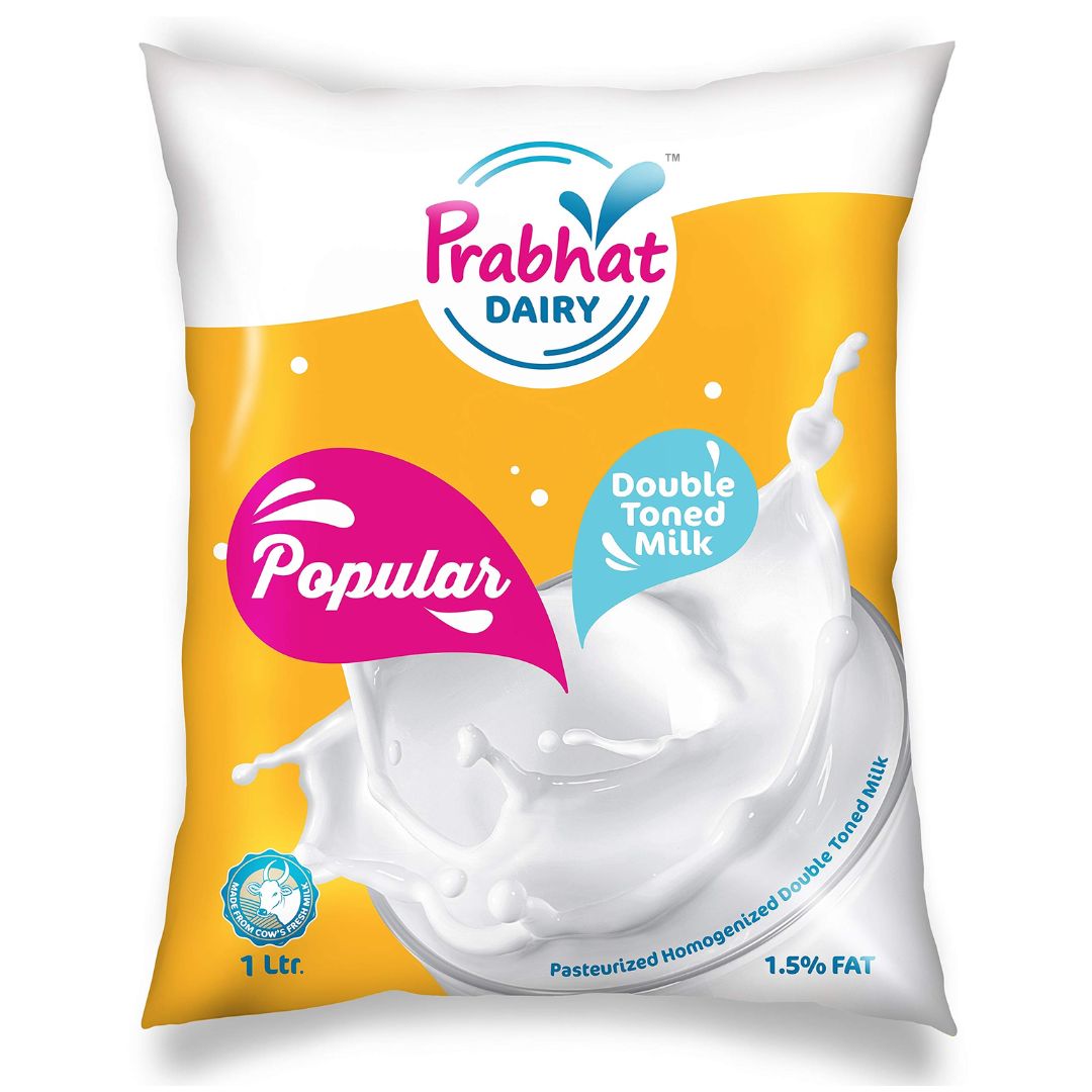 Popular Double toned milk 1 ltr Prabhat dairy