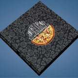 14inch Black Design Pizza Box