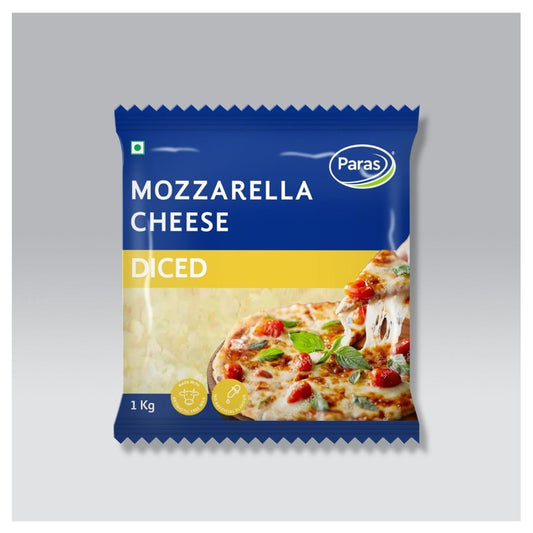 Mozzarella Cheese Diced 1kg Paras