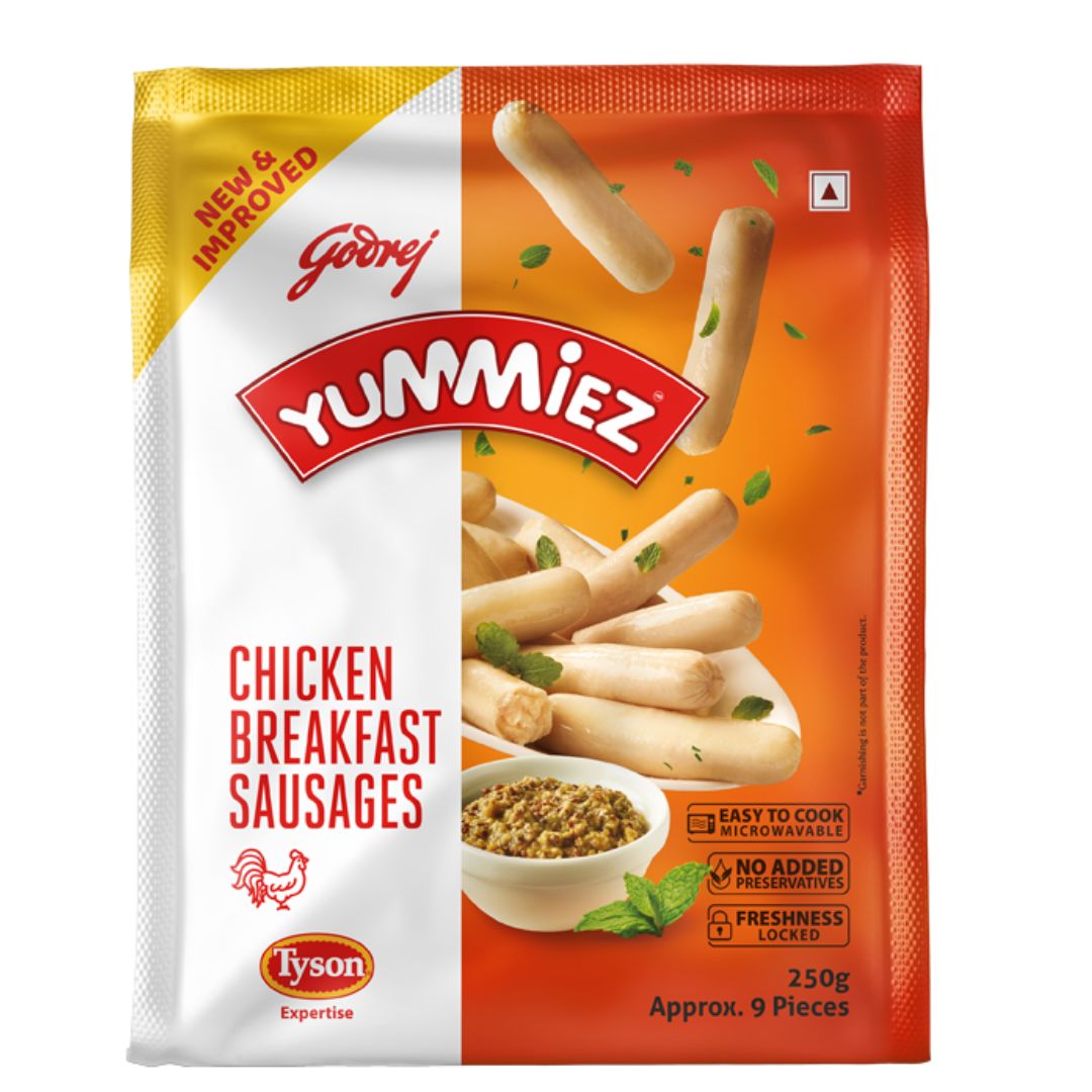 Chicken Breakfast Sausages 250gm Godrej Yummiez