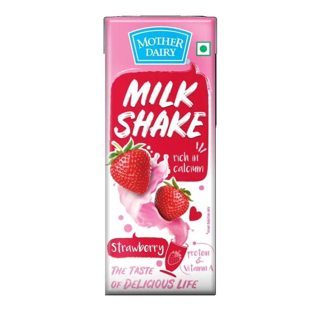 Strawberry Milkshake 180ml Mother dairy