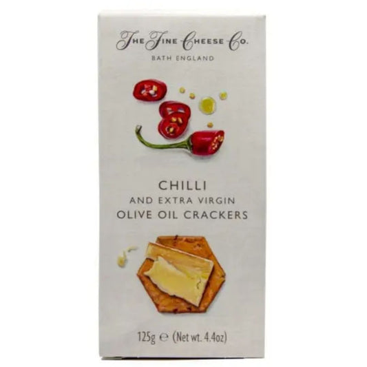 Chilli And Virgin Oil Creackers 125gm The Fine Cheese Co.