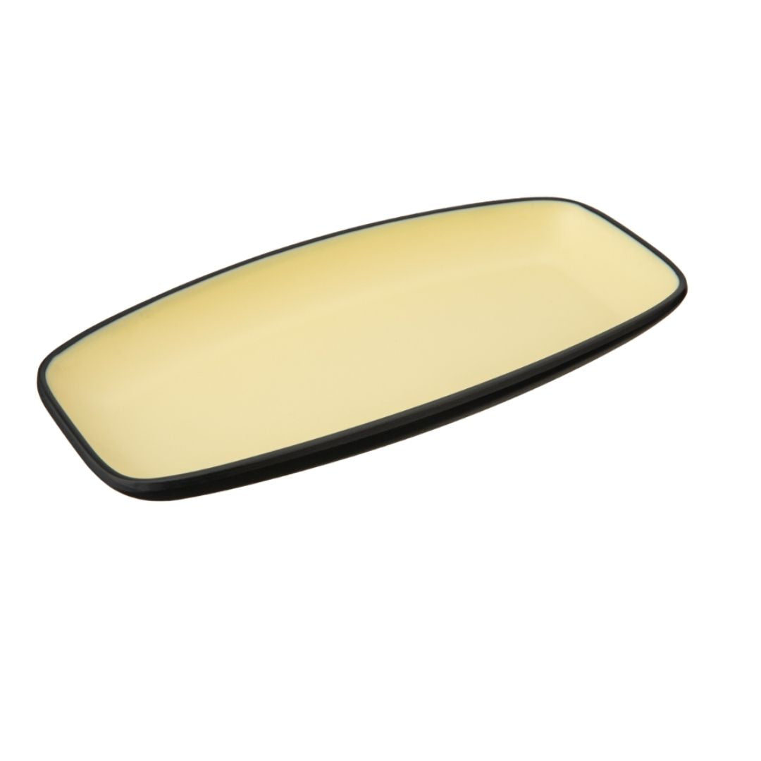 2 Tone Oval Serving Platter 28 Cm Yellow Servewell