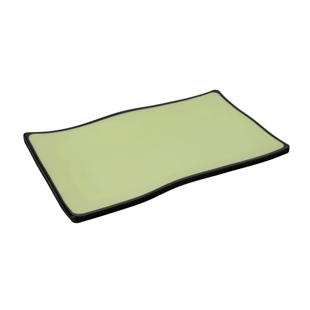 2 Tone Rect. Serving Platter 27 Cm Green Servewell