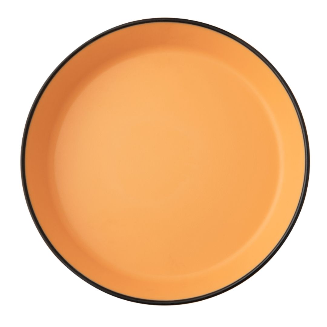 2 Tone Round Deep Plate 21.5 Cm Orange Servewell