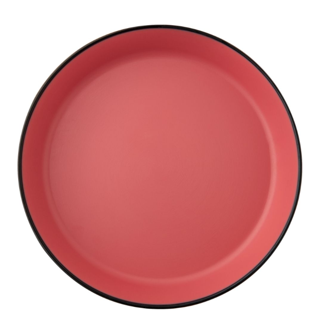 2 Tone Round Deep Plate 21.5 Cm Pink Servewell