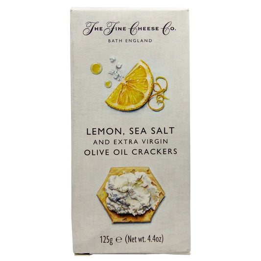 Lemon,Sea Salt And Extra Virgin Olive Oil Creackers 125gm The Fine Cheese Co.