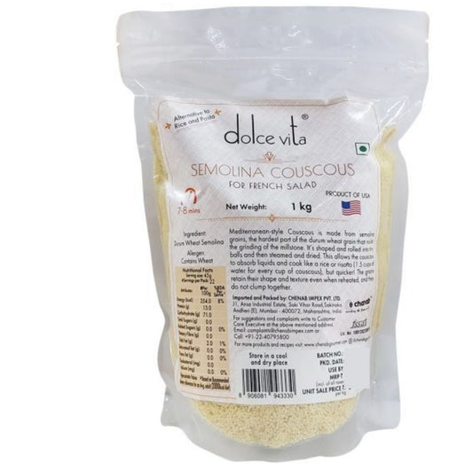 Semolina Couscous For French Salad 1kg Dolce Vita