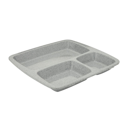 3 Partition Plate 25_24.3 Cm Speckle Grey