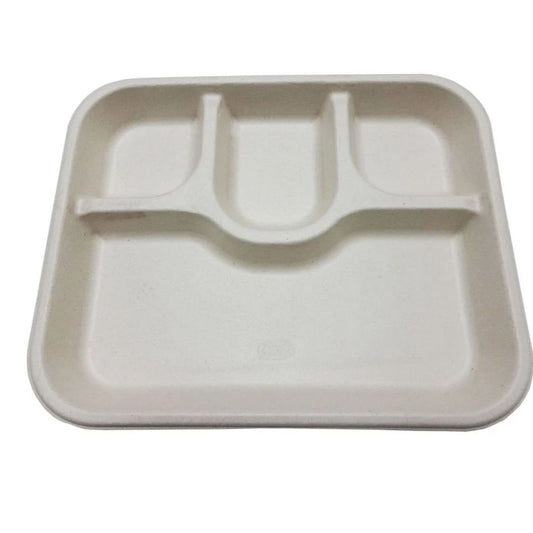 4 Section Biodegradable Paper Plate