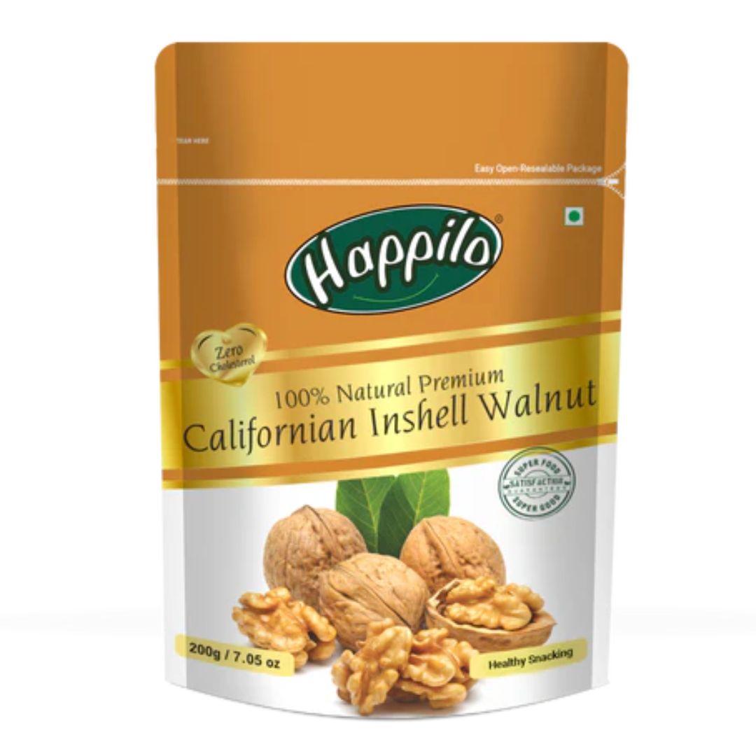 Californian Inshell Walnut 500gm Happilo