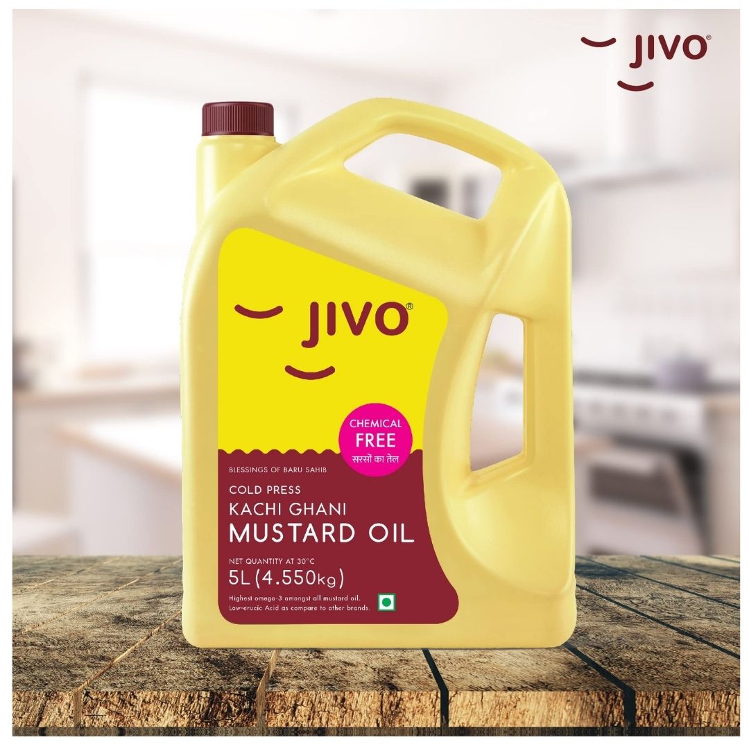 Kachi Ghani Mustard Chemical Free 5ltr Jivo