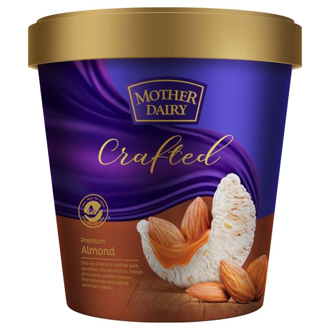 Almond Ice Cream 700ml Mother dairy