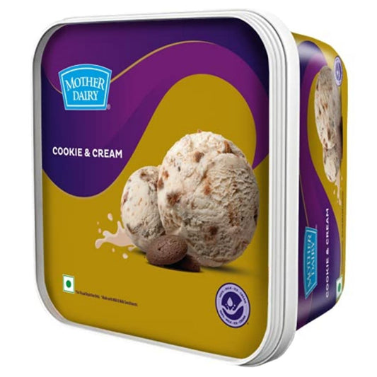 Cookies & Craem Ice Cream 750ml Mother dairy